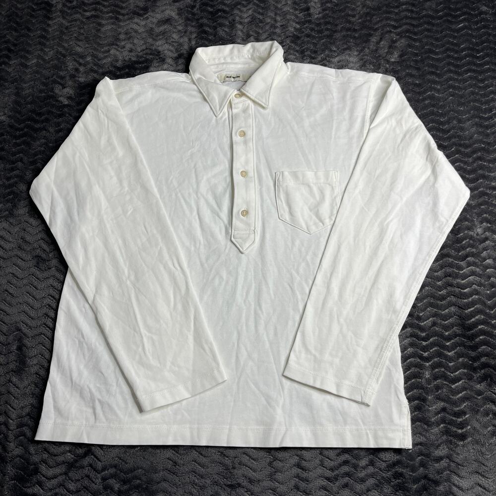 Buck Mason Ivy-style collared pullover shirt compact cotton jersey Size 2XL